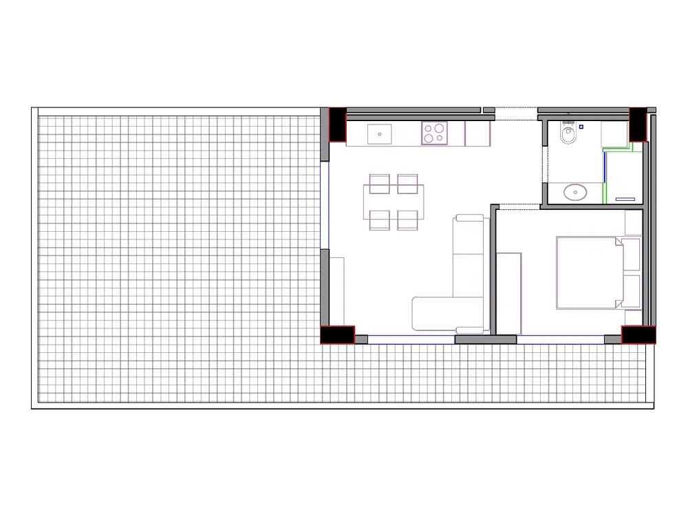 Furnished plan of PPR-A2-607