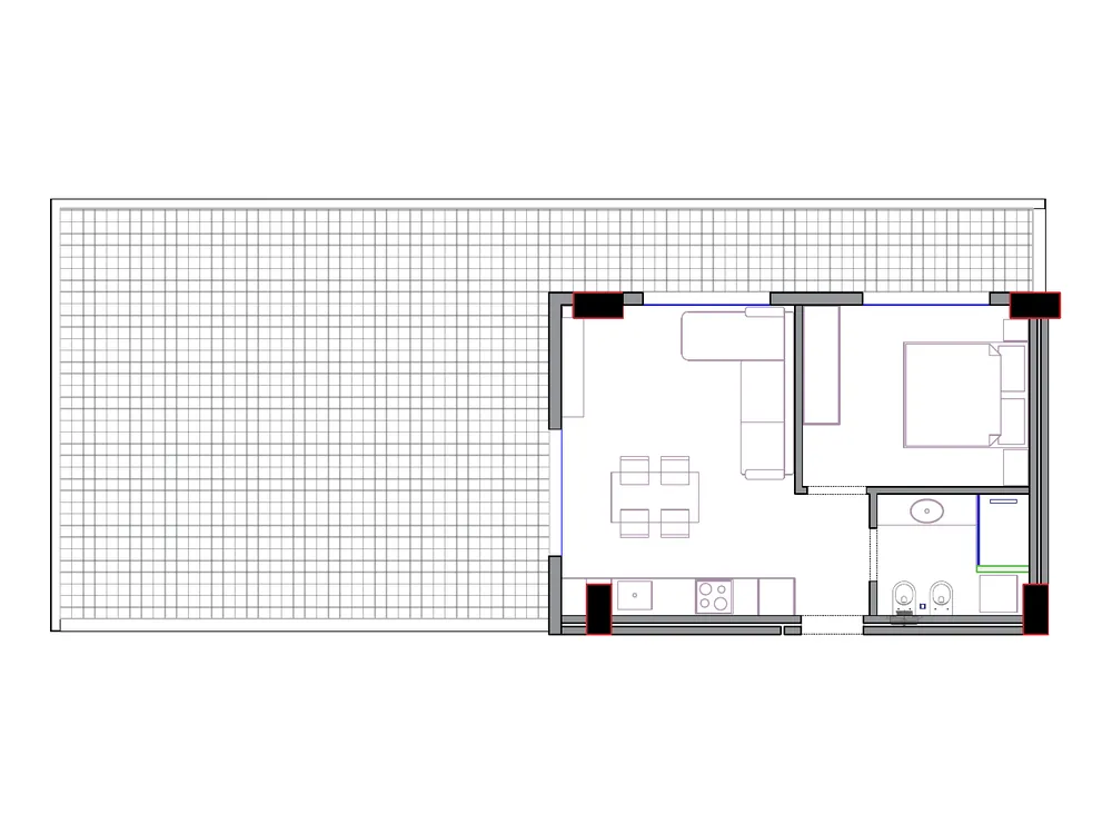 Furnished plan of PPR-A3-602