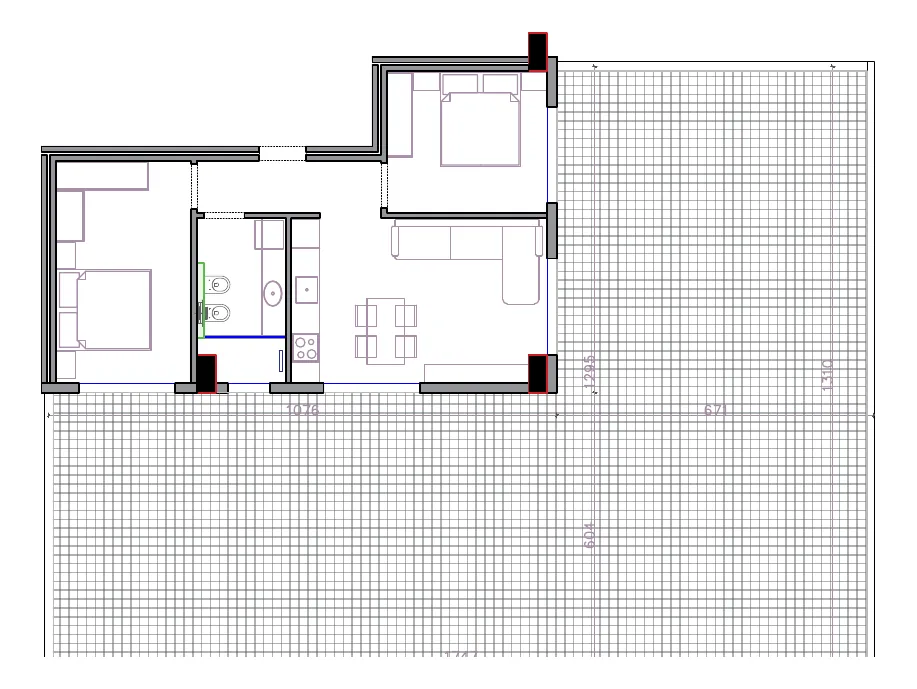 Furnished plan of PPR-A3-606