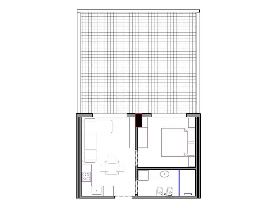 Furnished plan of PPR-A4-604