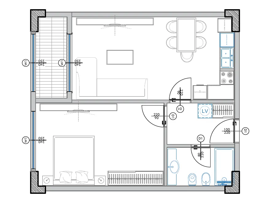 Furnished plan of PPR-C1-102