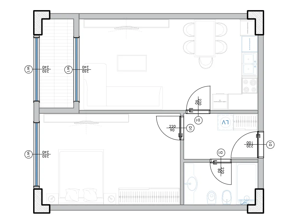 Furnished plan of PPR-C2-102