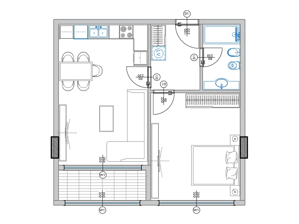 Furnished plan of PPR-C2-108