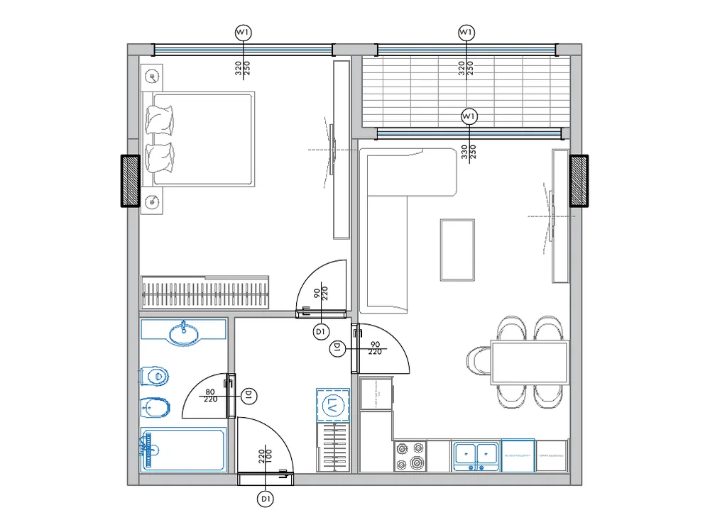 Furnished plan of PPR-C3-504