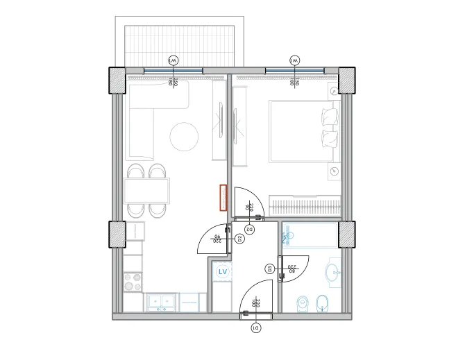 Furnished plan of PPR-C4-106