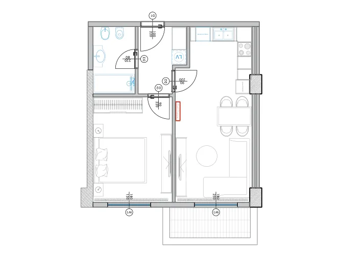 Furnished plan of PPR-C4-109