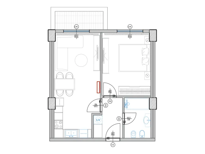 Furnished plan of PPR-C4-506