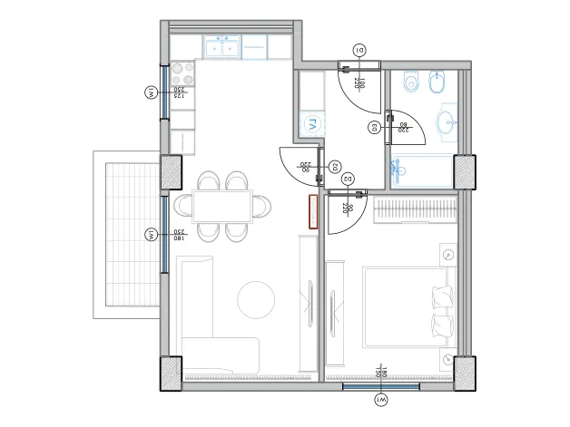 Furnished plan of PPR-C4-508