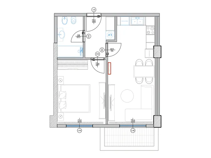 Furnished plan of PPR-C4-509