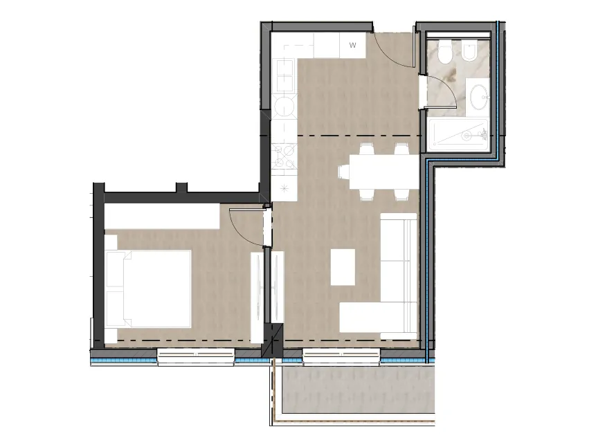 Furnished plan of PPR-C4-601