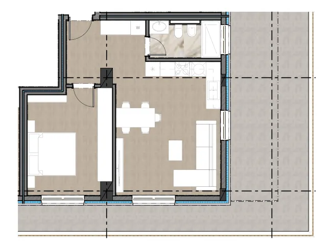 Furnished plan of PPR-C4-602