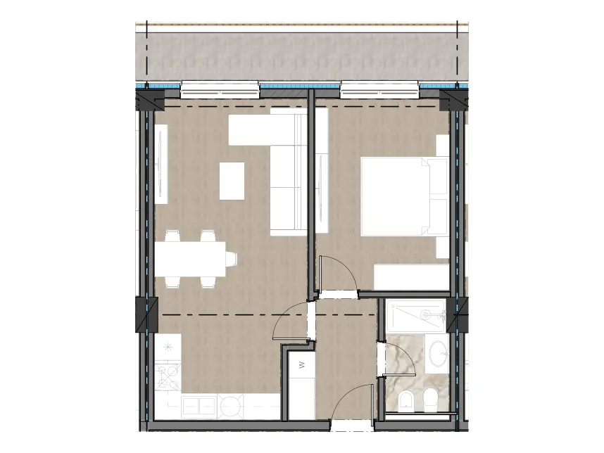 Furnished plan of PPR-C4-606