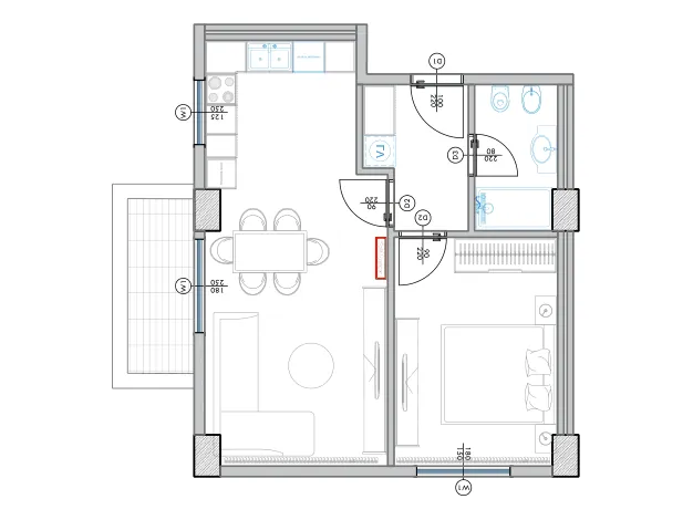 Furnished plan of PPR-C5-107