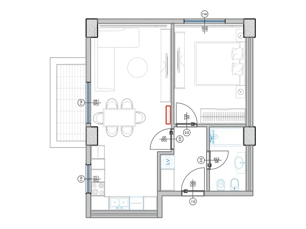 Furnished plan of PPR-C5-108