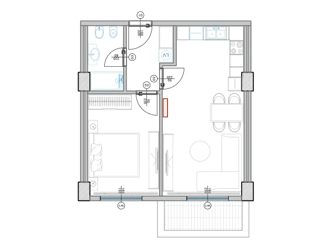 Furnished plan of PPR-C5-305