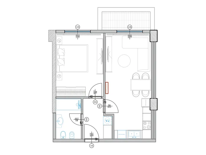 Furnished plan of PPR-C5-309