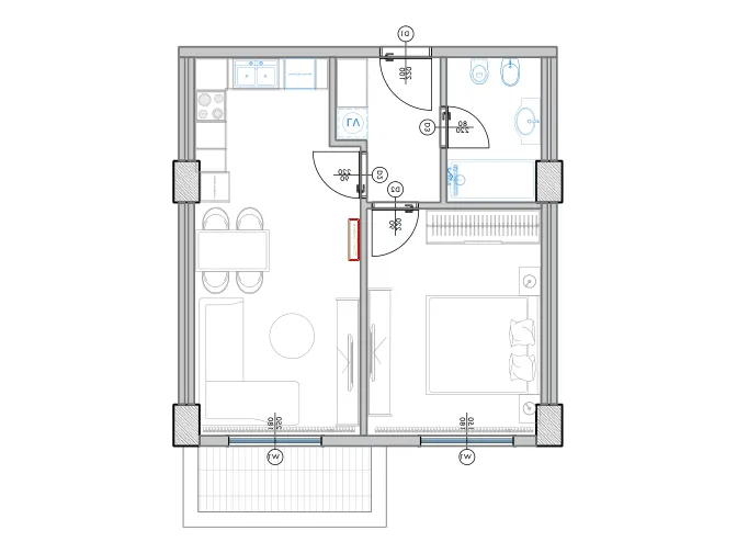 Furnished plan of PPR-C5-506