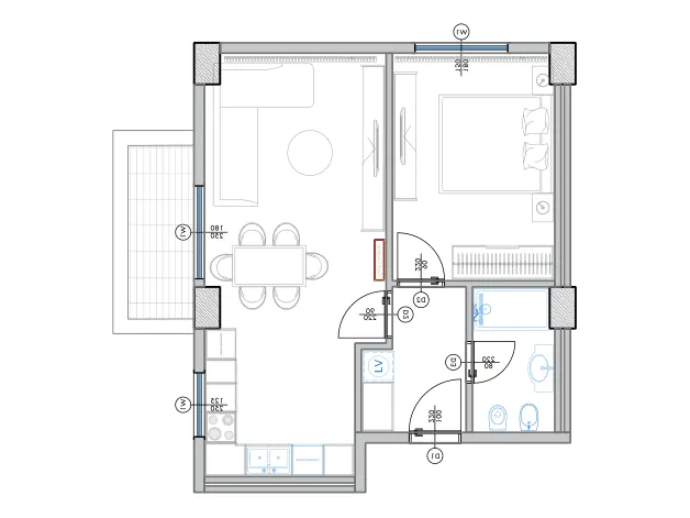 Furnished plan of PPR-C5-508