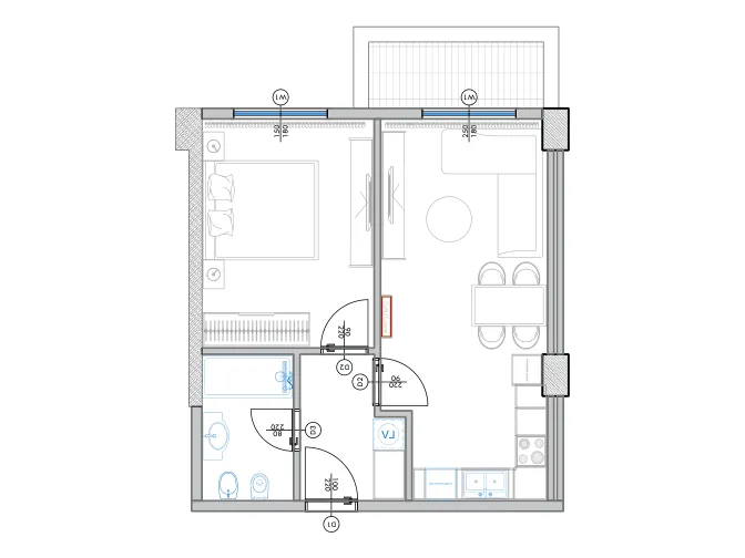 Furnished plan of PPR-C5-509