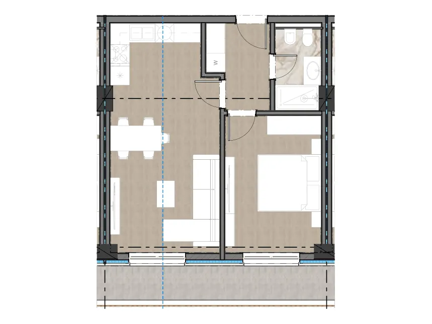 Furnished plan of PPR-C5-605
