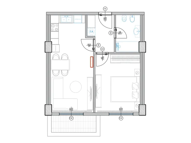 Furnished plan of PPR-C6-306