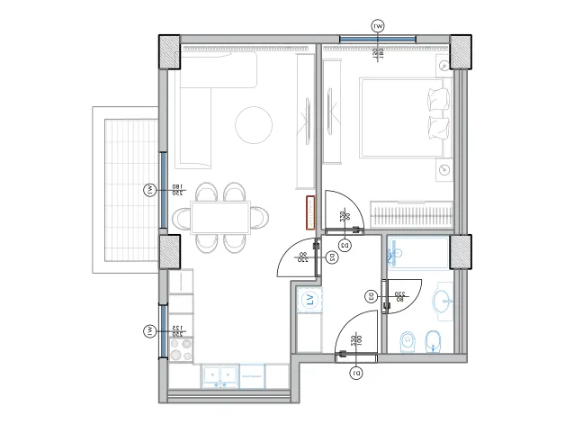 Furnished plan of PPR-C6-508