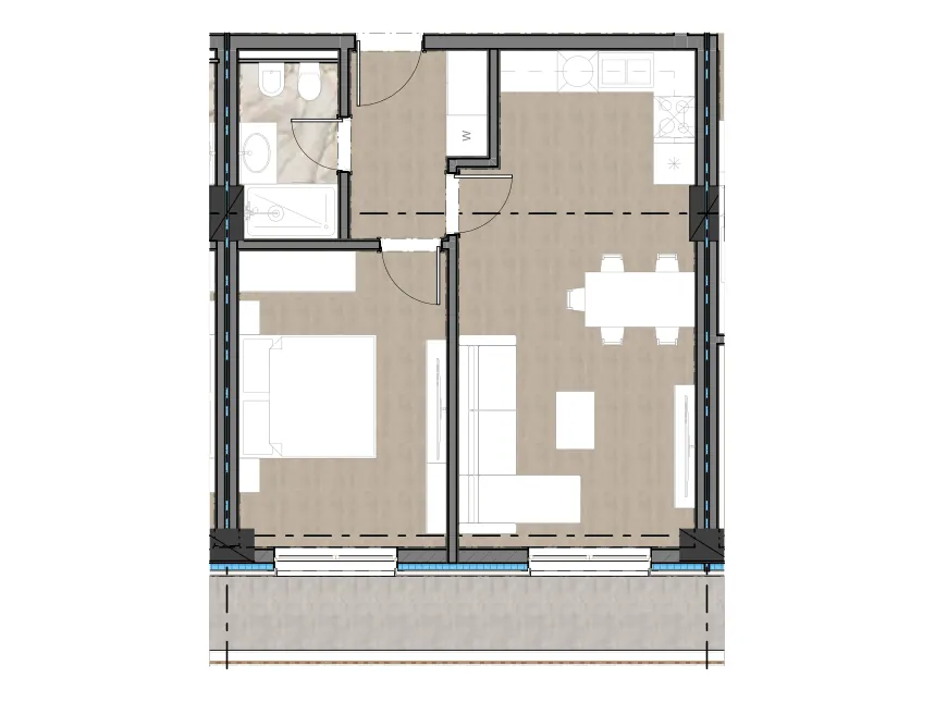 Furnished plan of PPR-C6-604