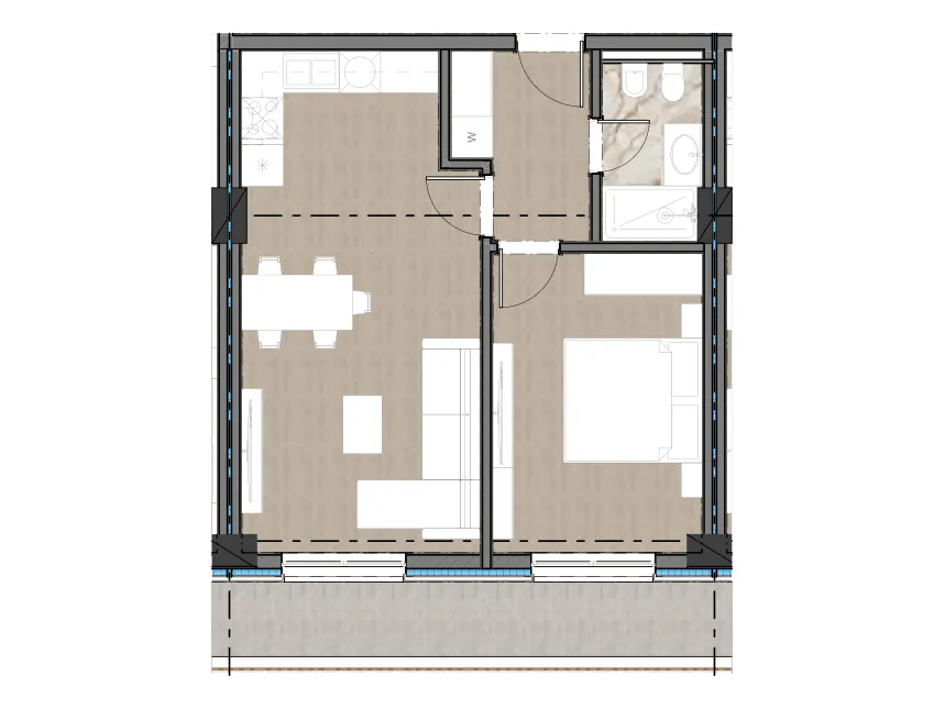 Furnished plan of PPR-C6-606