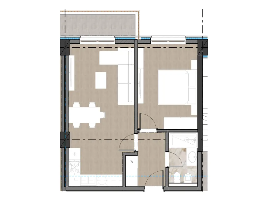Furnished plan of PPR-C6-608