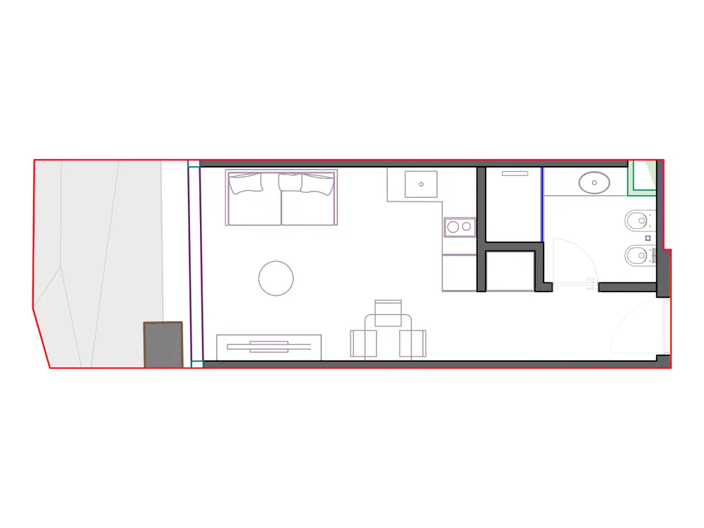 Furnished plan of SST-B2-406